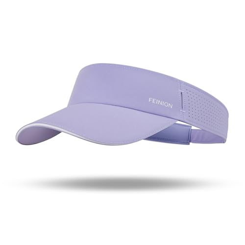 Feinion Women’s Stretch Visor Hat with Sunglass Slot – Purple