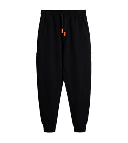 Fioboc Slim-Fit Black A-Slim-Fit Men's Drawstring Joggers Athletic Sweatpants