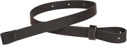 Adjustable Leather Rifle Sling - Vintage Brown, No Slip Design
