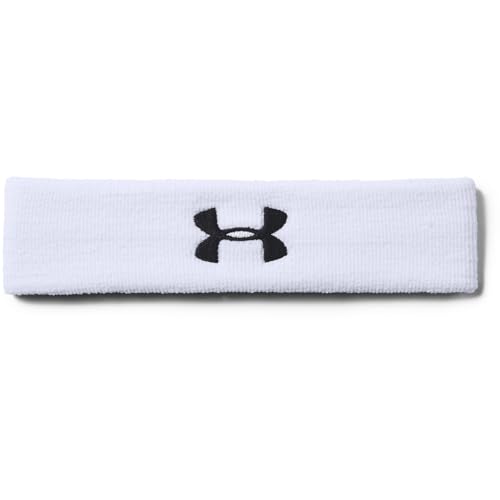 Performance Sweatband for Men - Moisture Wicking Headband - White/Black