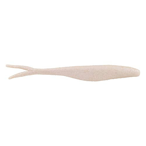 MaxScent Flatnose Jerk Shad Fishing Soft Bait - White Pearl, 5"