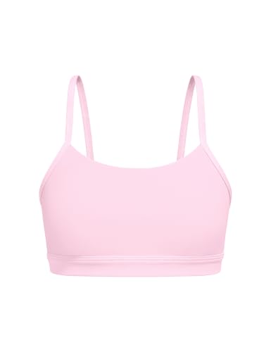 Girls Sports Bra with Removable Padding - Pink, 7-8 Years
