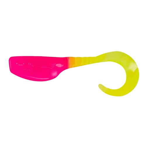 12-Piece Curly Tail Jig Pack - Pink/Chartreuse