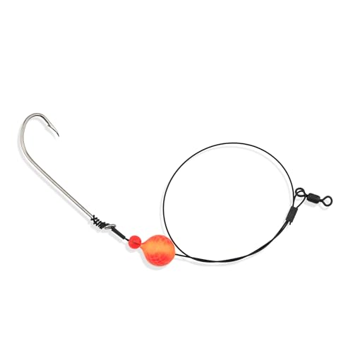 Surf Fishing Rig System - Heavy Duty Bluefish Setup with Float - Orange
