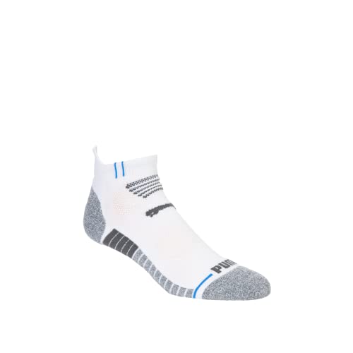 PUMA Unisex Tech Single Tab Socks Large Bright White-Nebulas Blue