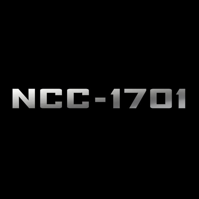 USS Enterprise Vinyl Decal Sticker - Silver 9x1 Inch