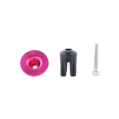 Aluminum Bicycle Handlebar End Caps - Rose Red