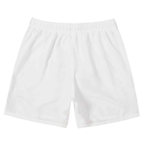 Quick Dry Men's Swim Trunks - 5-Inch Inseam Beach Shorts - Beige, Medium