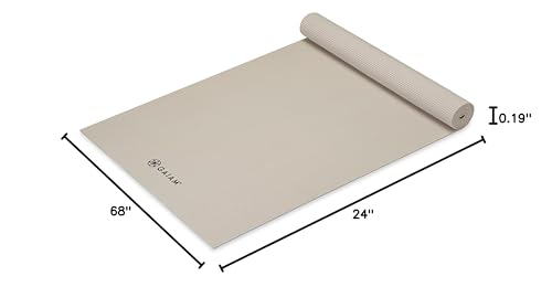 Yoga Mat - 5mm Non-Slip Thick Exercise & Fitness Mat - Sandstone