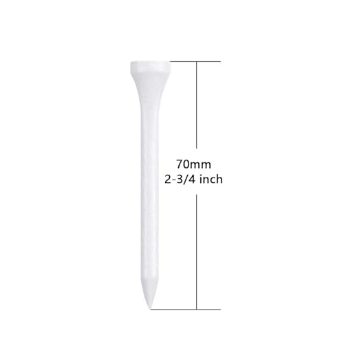 Wooden Golf Tees - 2-3/4 Inch White - 100 Count