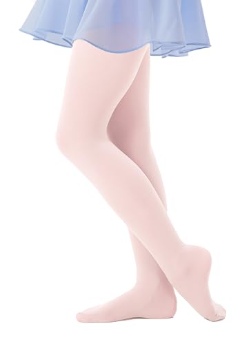 Ultra Soft Ballet Tights for Girls - Ballet Pink, 8-10 Years