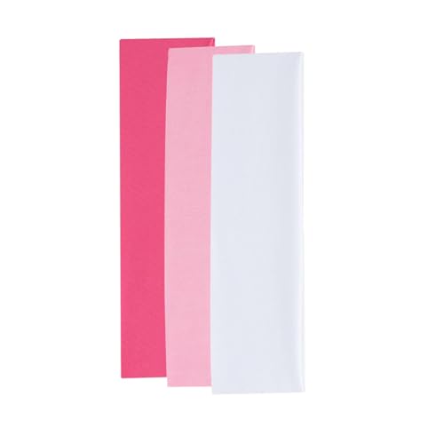 3 Pack Elastic Sport Headbands for Women - Non-Slip Yoga Hair Bands - White+Pink+Rose Red