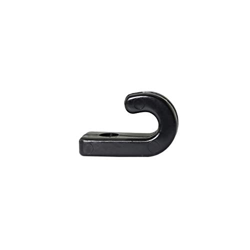 10-Pack Kayak J Hooks - Black Nylon Lashing Hooks for Boating