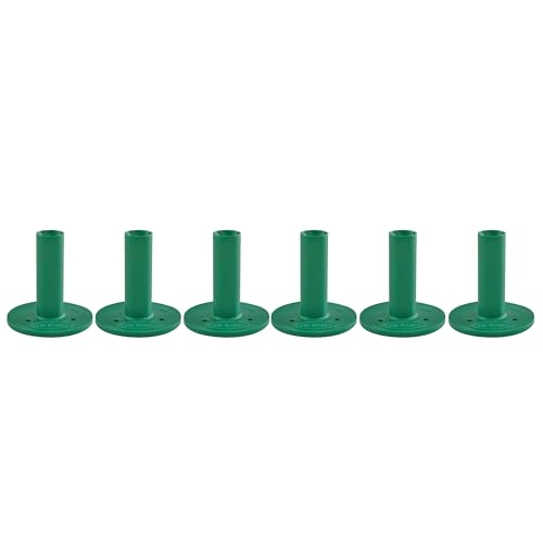 Premium Rubber Golf Tees - Durable 55mm Green Golf Tee - 6 Pack