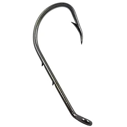 Offset Fishing Hooks - Barbed Shank, 100pcs, Model 2/0