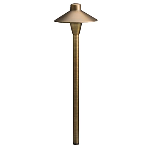 KICHLER 12V Path Light in Textured Architectural Bronze, Durable Landscape Lighting, (21" H x 6.75" Dia), 15478AZT
