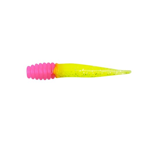 Glow-in-the-Dark Soft Plastic Crappie Lure - 2" Electric Chicken