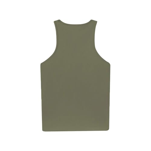 Slim Fit Men's Sleeveless V-Neck Tank Top - Small / Army Green