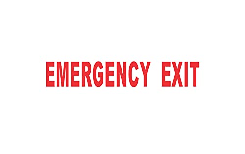 Emergency Exit Decal Sticker - 6.5" x 1" Outdoor Vinyl