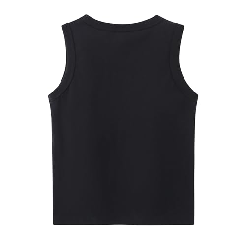 Toddler Tank Tops for Boys & Girls - Cotton Sleeveless Tee 4-5T Black