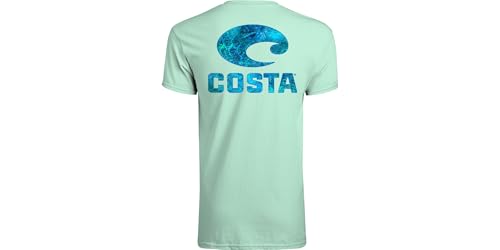 Costa Del Mar Unisex Adult Mossy Oak Coastal Short Sleeve Crewneck - Small / Chill