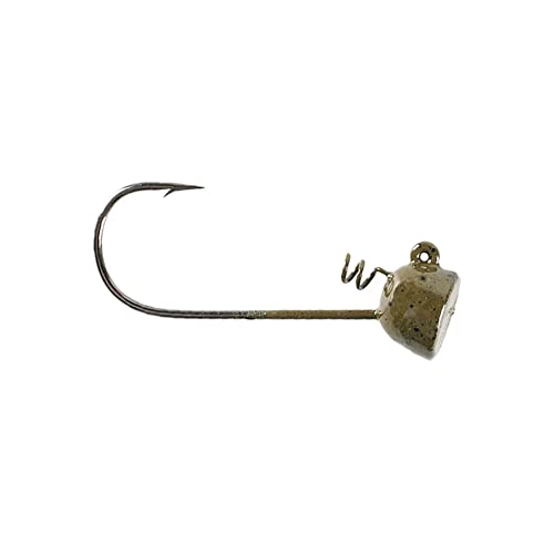 Spot Remover Pro Model Jig Head - Green Pumpkin, 1/8 oz, 5 Pack