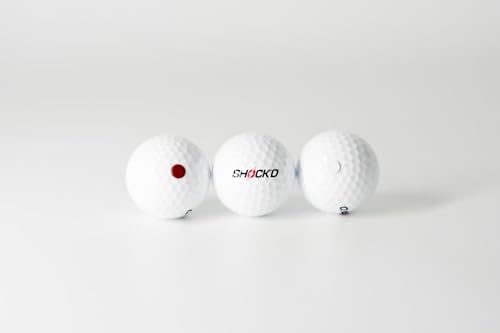 Loudest Novelty Golf Balls - SHOCK'D Prank Ball Sleeve of 3 - White Dot Button
