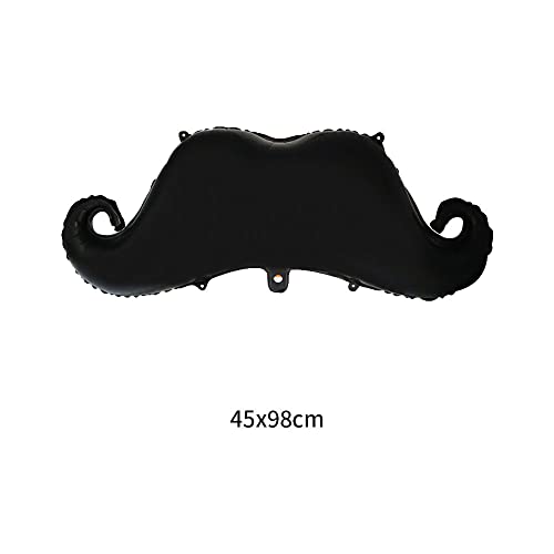 Blue Tie, Black Bow Tie, Beard, Electric Screwdriver Drill Hammer Balloon Set 17 inches each Balloon Decoration for Father's Day Party for Dad, Husband and boy friend Birthday Party(5 pcs)