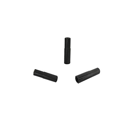 5mm Aluminum Bike Brake Ferrules - 10 Pack, Black
