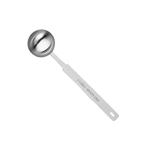 Long Handle Measuring Spoon, 15ml Stainless Steel Tablespoon for Coffee