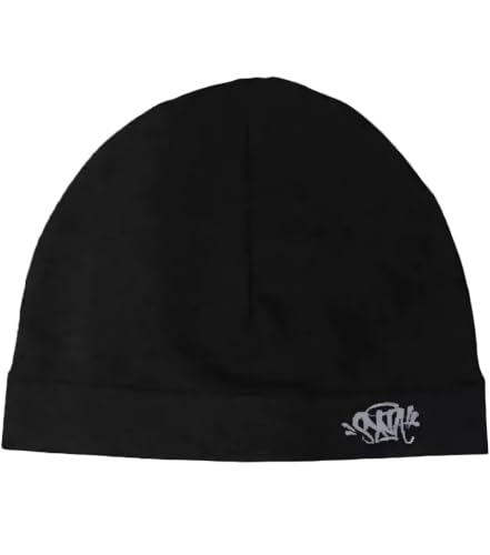 Windproof Skull Cap Beanie - Breathable Black Knit Hat