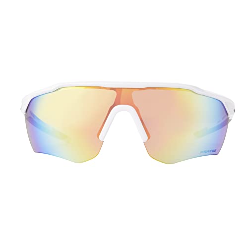 Rawlings Boys Pitch Perfect Shield Sunglasses White & Orange 65mm