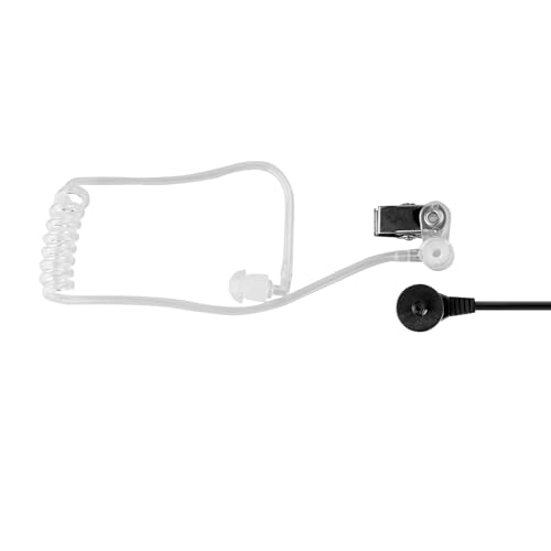 Retevis Walkie Talkie Earpiece with Mic,Clear Acoustic Tube,2 Pin,for RT22 RT68 RT21 H-777 RT22S RT27 RT18 RB45, Compatible with BAOFENG UV-5R Kenwood pxton 2 Way Radio, 2 Way Radio Earpiece(4 Pack)