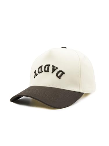 Waldeal Brown Upside Down Daddy Trucker Hat for Men - Adjustable Snapback Dad Baseball Cap - Fathers Day Gift from Daughter