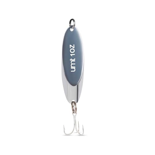Chrome Fishing Spoon Lure - 1oz with Sharp Treble Hook