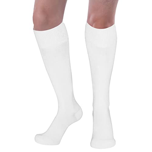 FOOTPLUS Unisex Knee High Baseball Softball Socks Medium White - Sports Halloween Cosplay