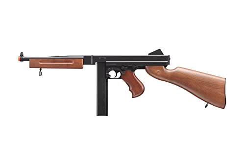 M1A1 Airsoft Submachine Gun - Faux Wood, Full Auto AEG with Extra Magazines