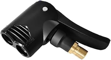Skiennix Dual-Use Bike Valve Adapter - Presta Valve Pump Connector for Road & Mountain Bikes, Black Aluminum Alloy
