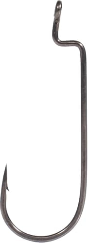 Offset Worm Round Bend Bass Hooks - 4/0 Size, Super Slide Coating