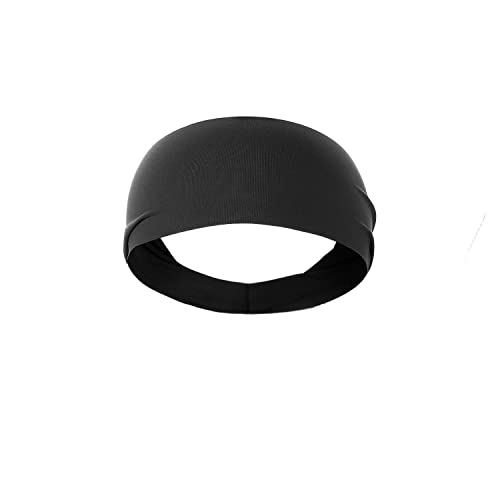Moisture-Wicking Sports Headband for Kids - Medium Size Black