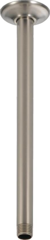 Delta Faucet 14-inch Ceiling Mount Shower Arm and Flange, Brushed Nickel Straight Shower Arm, Stainless U4998-SS