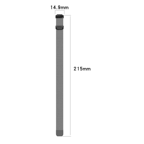 Stainless Steel Magnetic Fitness Tracker Band for Fitbit Inspire 3 - Adjustable Replacement Strap