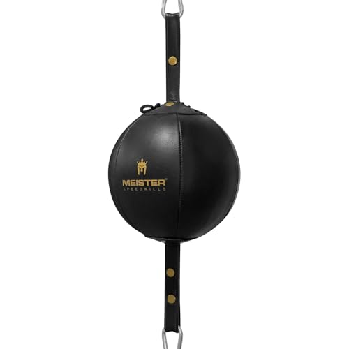 Meister SpeedKills 7.0 Inch Double-End Leather Speed Bag with Bungees, Latex Bladder