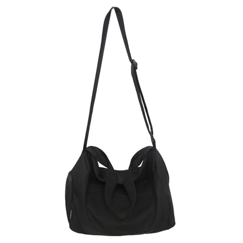Small Gym Bag for Women with Shoes Compartment Waterproof Travel Duffel - Black