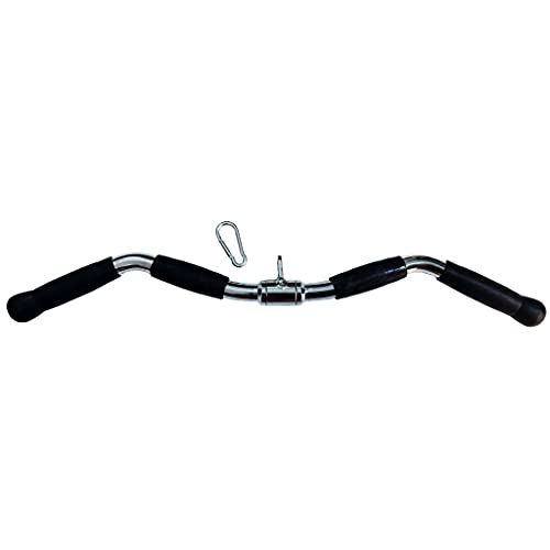 28 Inch Revolving Lat Pulldown Bar with Rubber Grip for Home Gym