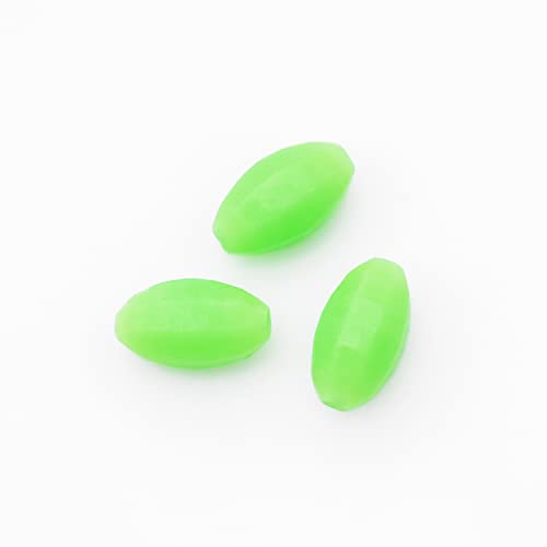 Glow Fishing Bead Oval Bait - Luminous Line Stopper 2.5mm, 50pcs