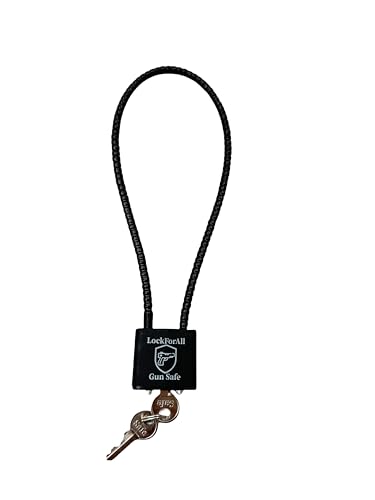 15" Keyed Alike Cable Gun Lock with Keys - 1 Pack, Black