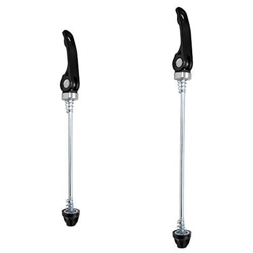 Quick Release Bicycle Hubs - Front & Rear Skewers Clip Kit - Black