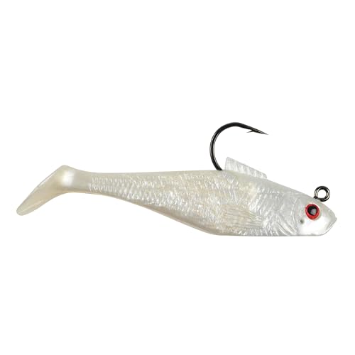 Pre-Rigged Swim Shad Bait - Pearl Red Eye, 3" (5 Count)