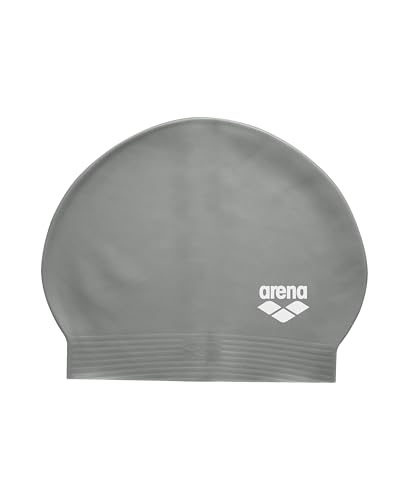 Unisex Soft Latex Swim Cap for Fitness Training - Silver/Black